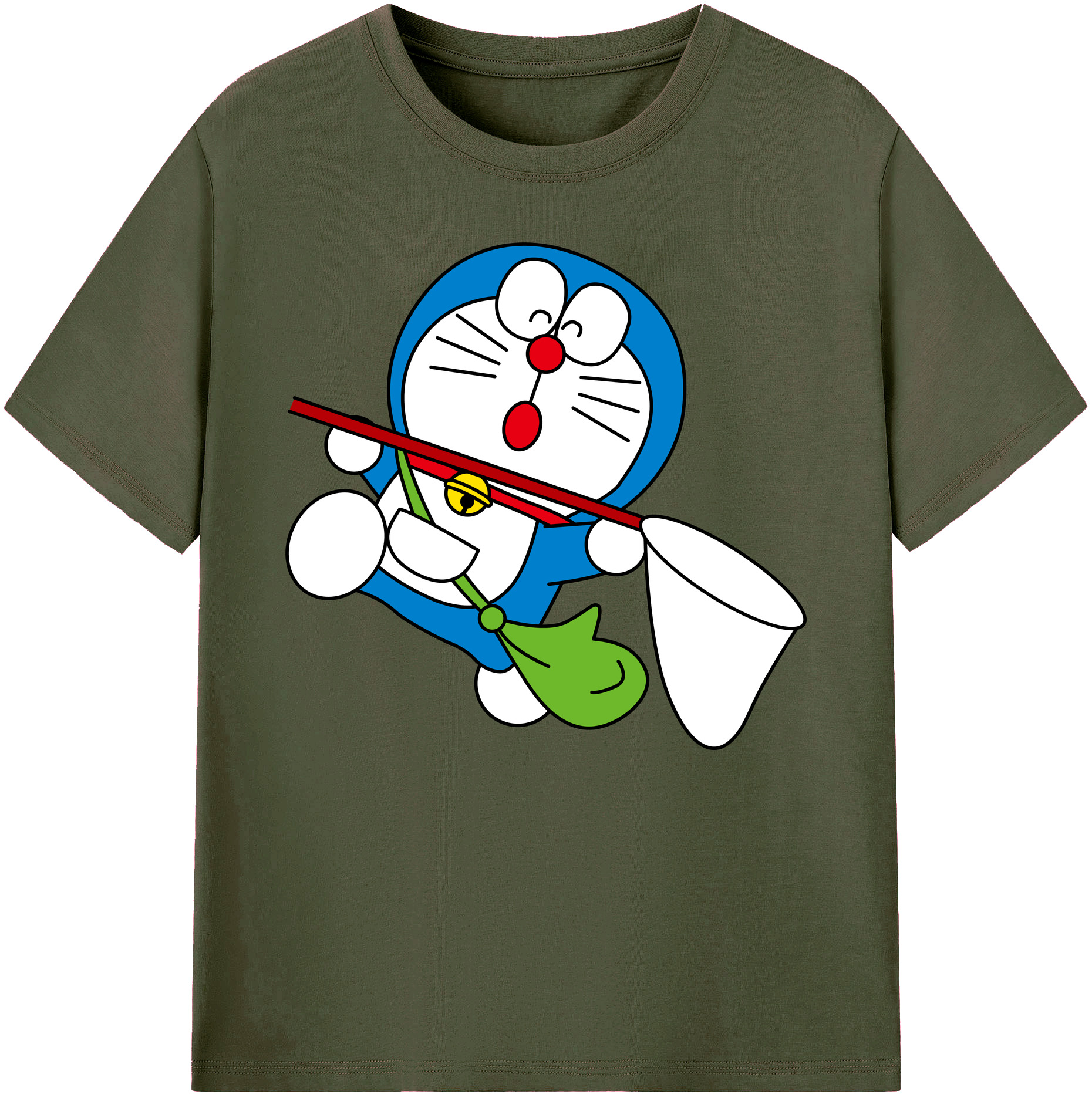 （画像用） ドラえもん Doraemon 綿100％ メンズ半袖Tシャツ｜肌触りやわらか＆通気性
